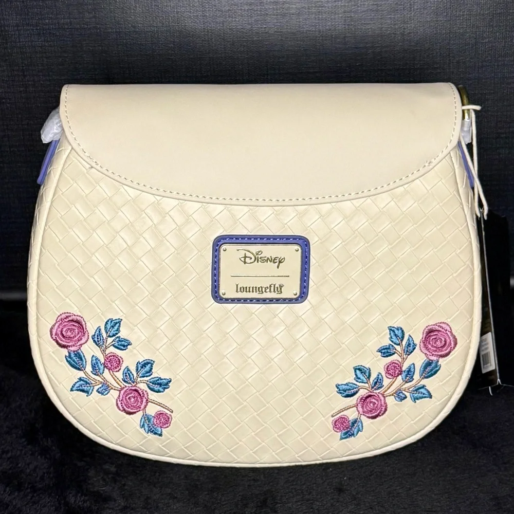 Loungefly Sleeping Beauty Princess Aurora & Prince Phillip Floral Crossbody Bag